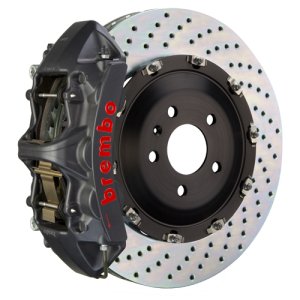 Maserati Spyder Brake Kit - Front - Brembo - Performance Slot + GTS BBK 6 Pistons + 380x34 2pc Drilled Rotors - Black - `02-`07