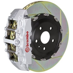 Maserati Quattroporte Brake Kit - Front - Brembo - GT BBK 6Pis Cast 380x34 2pc Rotor Slotted Type1 - Silver - `05-`07