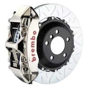 Maserati Quattroporte Brake Kit - Front - Brembo - GTR BBK 6Pis Billet 380x34 2pc Rotor Slotted Type3 - Nickel - `05-`07