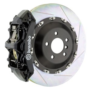 Maserati Ghibli S Brake Kit - Front - Brembo - GT BBK 6 Piston Cast 405x34 2pc Rotor Slotted Type1 - Black - `14-`27