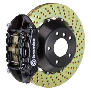 Maserati Spyder Brake Kit - Rear - Brembo - GT BBK 4 Piston Cast 380x28 2pc Rotor Drilled - Black - `02-`07