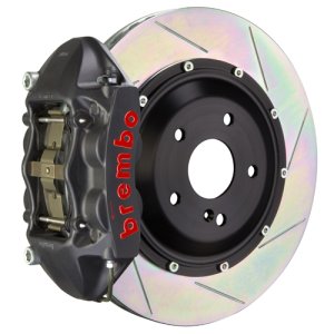 Maserati Quattroporte Brake Kit - Rear - Brembo - 4Pist Cast 380x28 2pc Rotor Slotted Type1 - Black - `08-`12