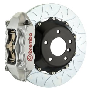 Maserati Quattroporte Brake Kit - Rear - Brembo - GT BBK 4Pist Cast 380x28 2pc Rotor Slotted Type3 - Silver - `08-`12