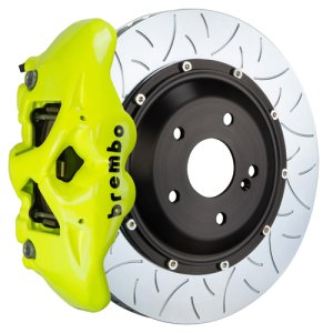 Maserati Ghibli S-Q4 Brake Kit - Brembo - Slotted Type3 Rotors - Fluo Yellow - `14-`27