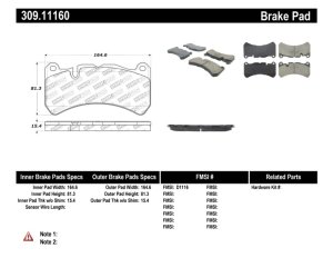 Maserati GranTurismo Brake Pads - Stoptech - Performance - `13-`17