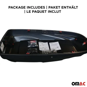Roof Rack Cargo Box - 8 Cubic Feet - Dual Side Opening - Black