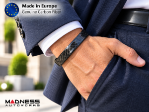 Carbon Fiber Bracelet - Italian Flag Racing Stripe Design Carbon Fiber Bracelet - Italian Flag Racing Stripe Design