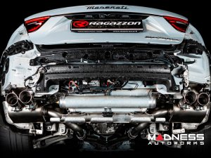 Maserati GranTurismo Performance Exhaust System - 3.0L Modena - Ragazzon - Evo Line - Axle Back w/ Electronic Operated Valve - Dual Exit/ Quad Carbon Fiber Tips