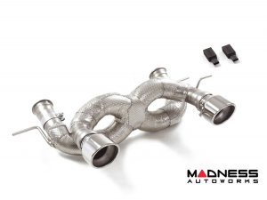 Maserati MC20 Performance Exhaust System - Ragazzon - Evo Line - Rear Secton - w/ Emulator Valves - Polished Tips