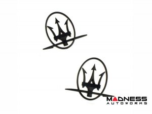 Maserati Custom Emblems - Trident - set of 2 - Satin Black