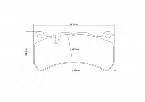 Maserati Ghibli Brake Pads - Front - Brembo - HP2 