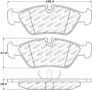 Maserati Spyder Brake Pads - Front - StopTech - Street Touring - '89-'91