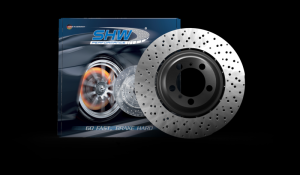 Maserati Quattroporte Brake Rotor (1) - Front - Lightweight Cross Drilled - SHW - GTS Models