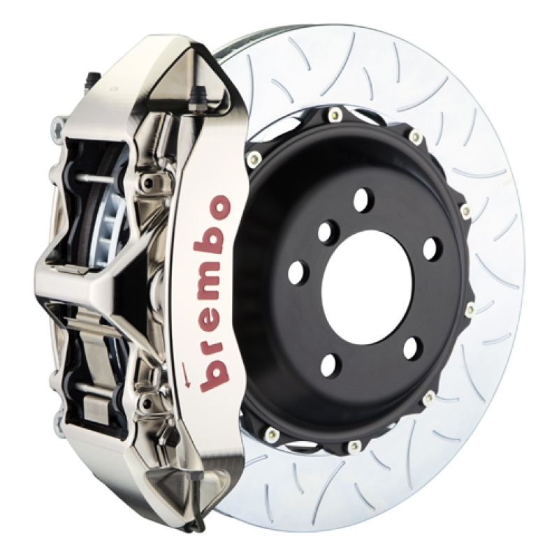 Maserati Quattroporte Brake Kit - Front - Brembo - GTR BBK 6Pis Billet 380x34 2pc Rotor Slotted Type3 - Nickel - `05-`07
