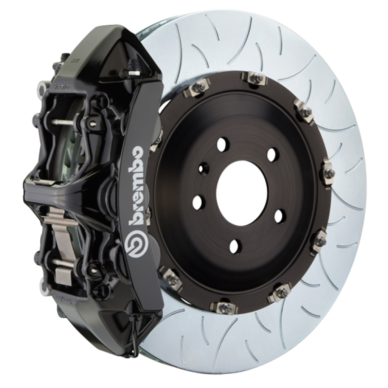 Maserati Ghibli Brake Kit - Front - Brembo - GT BBK 6 Piston Cast 405x34 2pc Rotor Slotted Type3 - Black - `14-`27