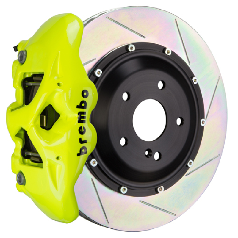 Maserati Ghibli S Brake Kit - Rear - Brembo - Slotted Type1 Rotors - Fluo. Yellow - `14-`27