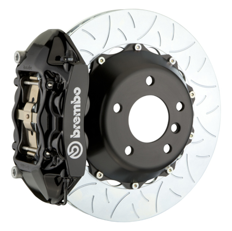 Maserati Ghibli S Brake Kit - Rear - Brembo - GT BBK 4 Piston Cast 380x28 2pc Rotor Slotted Type3 - Black - `14-`27