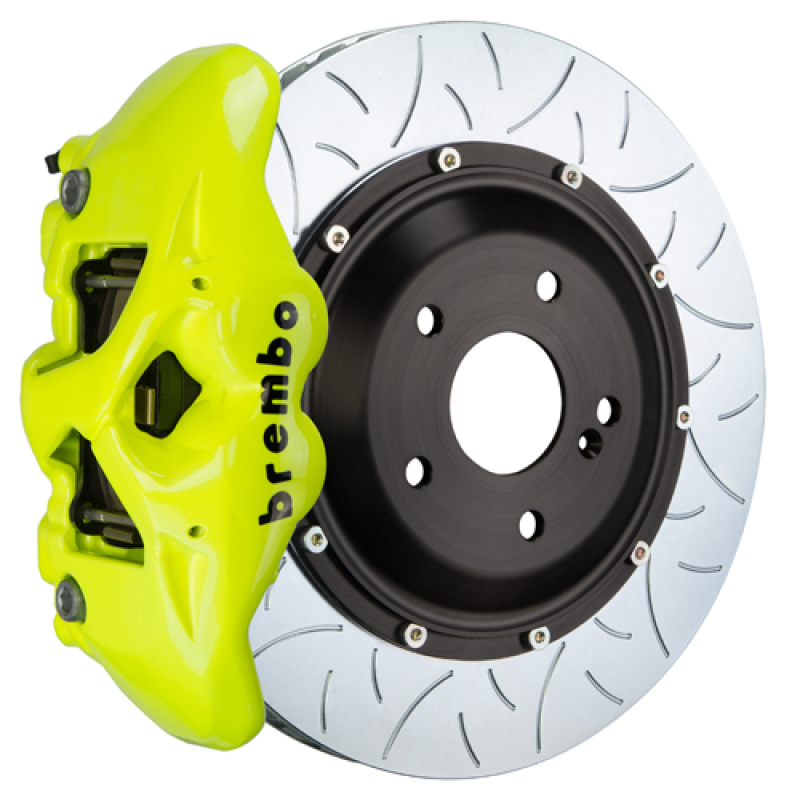 Maserati Ghibli S Brake Kit - Brembo - Slotted Type3 Rotors - Fluo Yellow - `14-`27