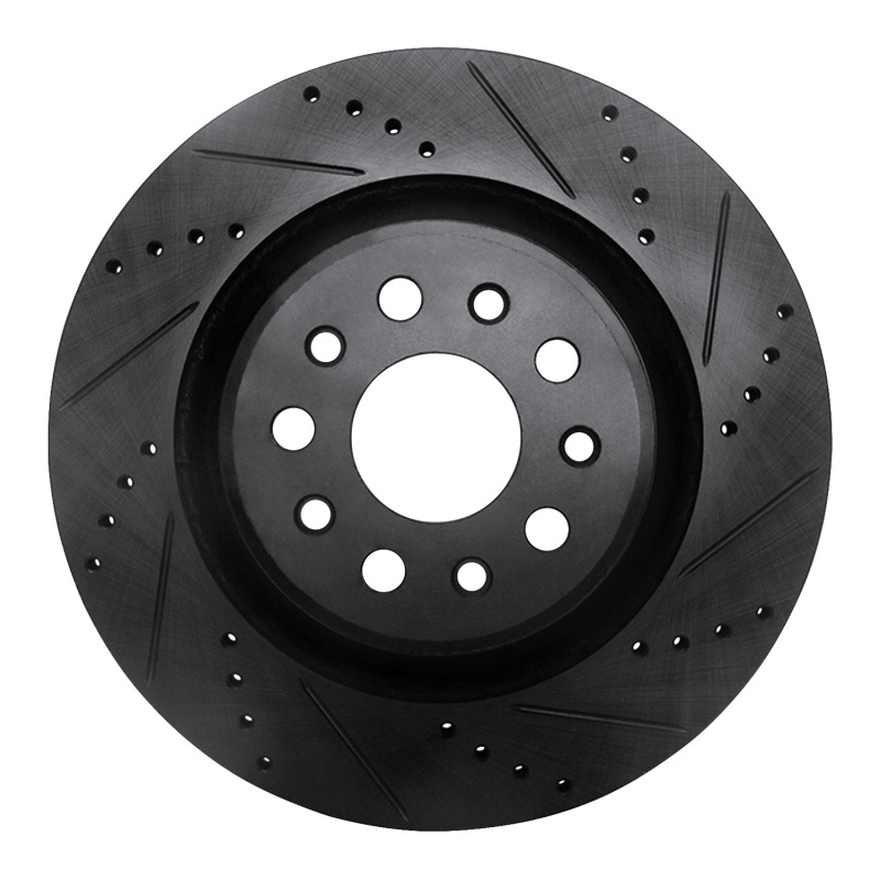 Maserati Ghibli Brake Rotor (1) - Rear Right - DFC - Drilled & Slotted - Black - `17-`24 Maserati Ghibli Brake Rotor (1) - Rear Right - DFC - Drilled & Slotted - Black - `17-`24