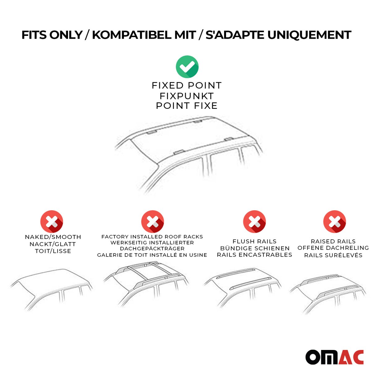 Levente Rack Maserati Levante Roof Racks - Omac USA - Compact (9080B Kit PR4 ...