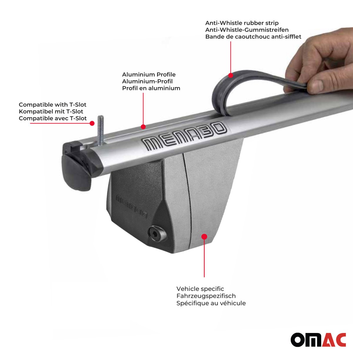 Levente Rack Maserati Levante Roof Racks - Omac USA - Delta FP - Gray - '17-'23, U015948