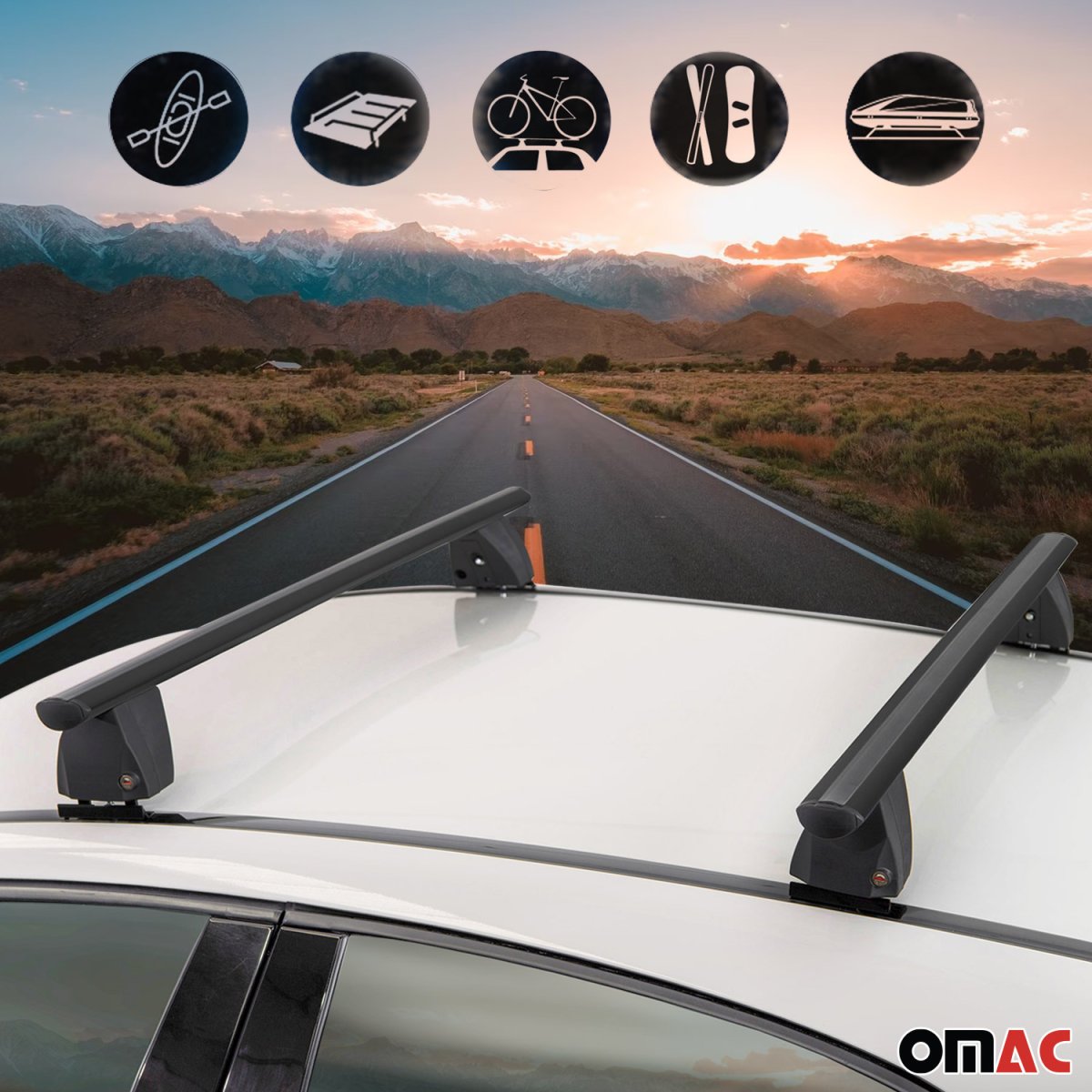 Levente Rack Maserati Levante Roof Racks - Omac USA - Delta FP - Black - '17-'23 ...