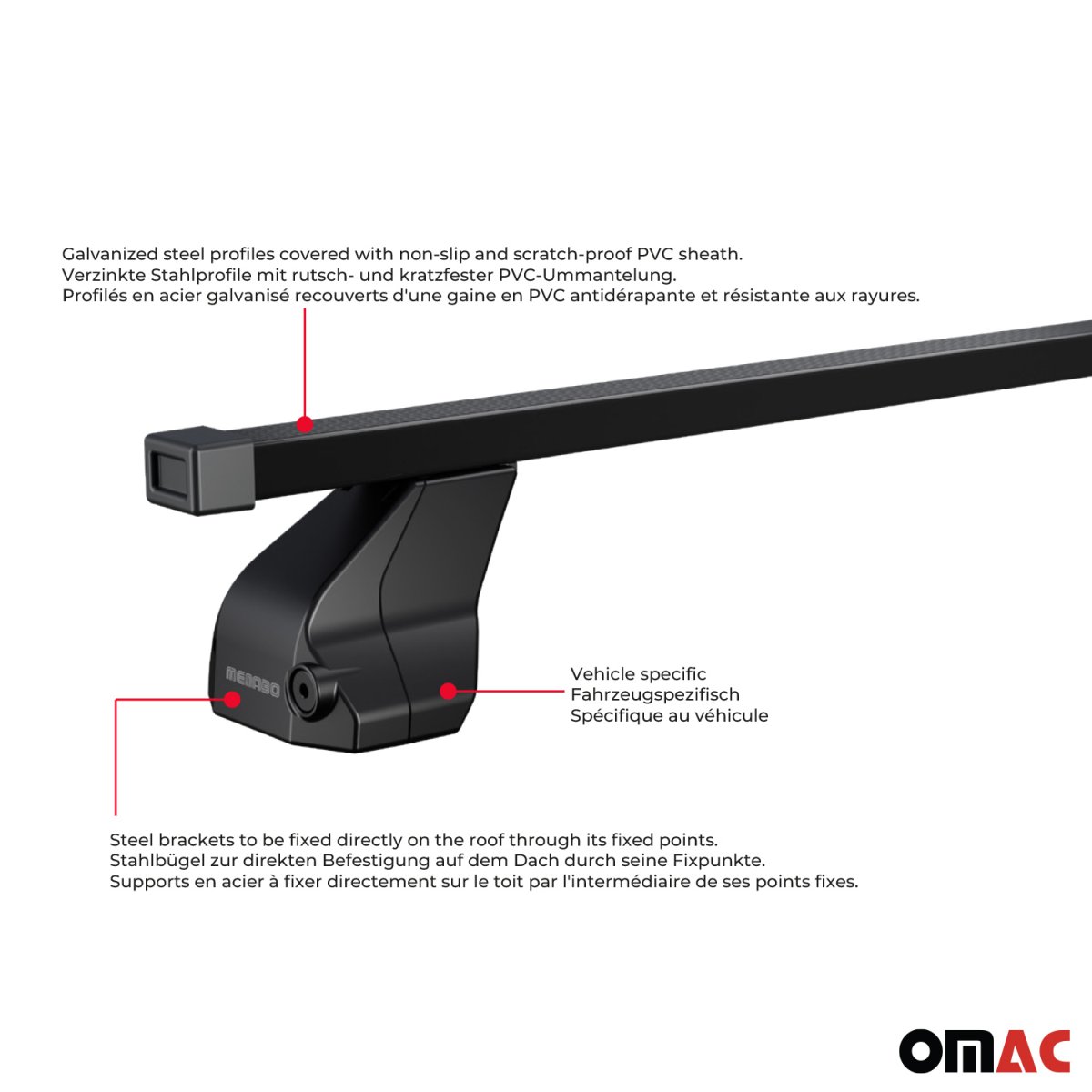 Levente Rack Maserati Levante Roof Racks - Omac USA - Omega FP 2Pcs - Black - '17 ...