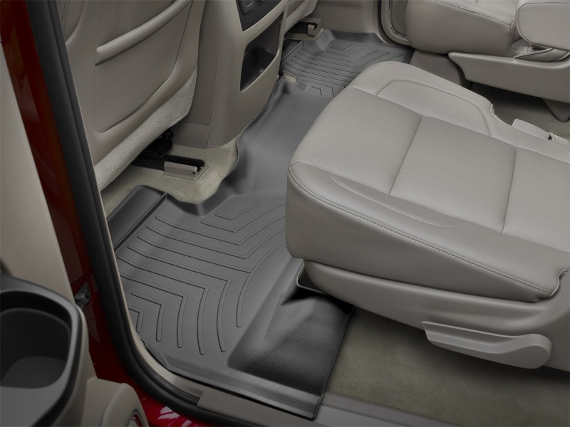 Maserati Grecale Floor Mats - Rear - WeatherTech - FloorLiner DigitalFit - Black - `23-`25