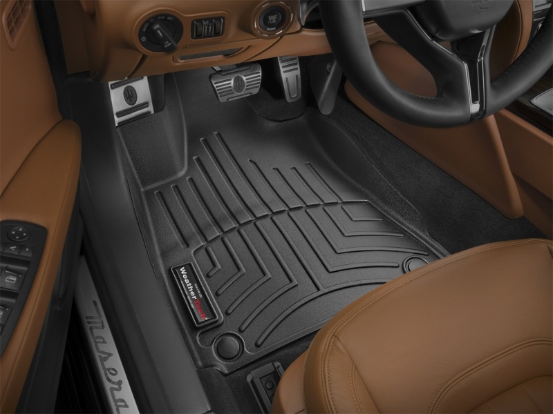 Maserati Quattroporte FloorLiner - Front - WeatherTech - DigitalFit - Black - `14-`27