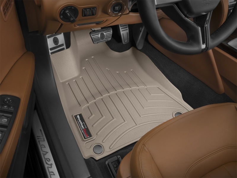 Maserati Quatroporte FloorLiner - Front - WeatherTech - DigitalFit - Black - `14-`27
