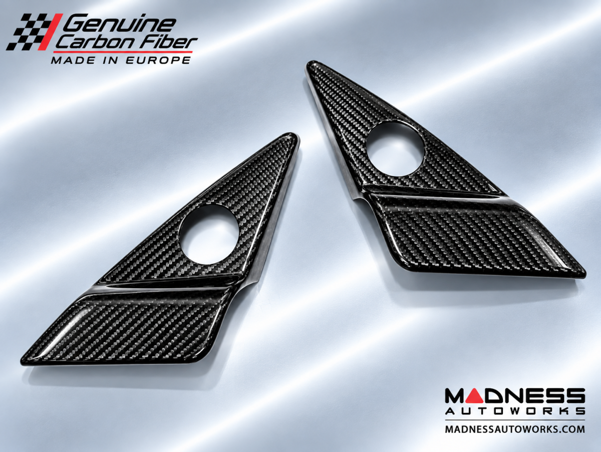 Maserati GranTurismo Interior Trim - Carbon Fiber - Tweeter Triangles Frame Cover Trim Kit