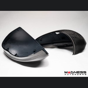 Maserati Grecale Mirror Covers - Carbon Fiber - Full Replacements - Feroce Carbon - w/ Factory Clips 