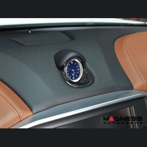 Maserati Ghibli Interior Trim - Carbon Fiber - Dashboard Clock Base Trim - Feroce Carbon