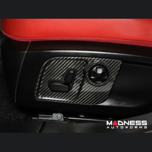 Maserati Quattroporte Interior Trim - Carbon Fiber - Seat Adjuster Switch Cover Trim Set - Feroce Carbon