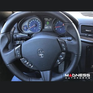 Maserati GranTurismo Interior Trim - Carbon Fiber - Steering Wheel Switch Button Trim - Quattroporte