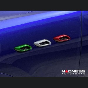 Maserati Levante Fender Vents Cover - Carbon Fiber - Italian Flag