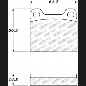 Maserati Spyder Brake Pads - Rear - StopTech - Sport - '86-'91