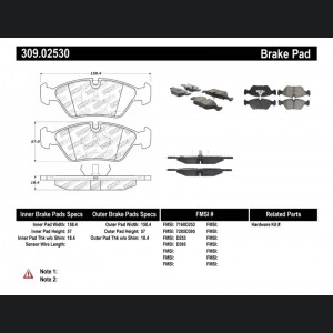 Maserati Spyder Brake Pads - Front - StopTech - Performance - '89-'91