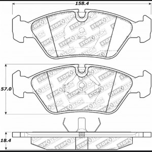 Maserati Spyder Brake Pads - Front - StopTech - Performance - '89-'91