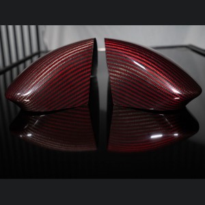 Maserati Grecale Mirror Covers - Carbon Fiber - Caps - Feroce Carbon - Red Carbon