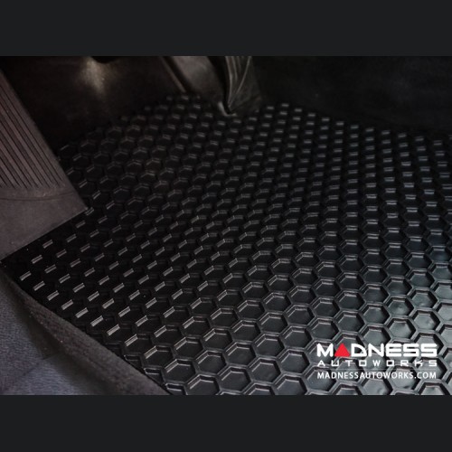 Maserati Grecale Floor Mat Set - All Weather Rubber Front/ Rear 4 Piece Set - Black 