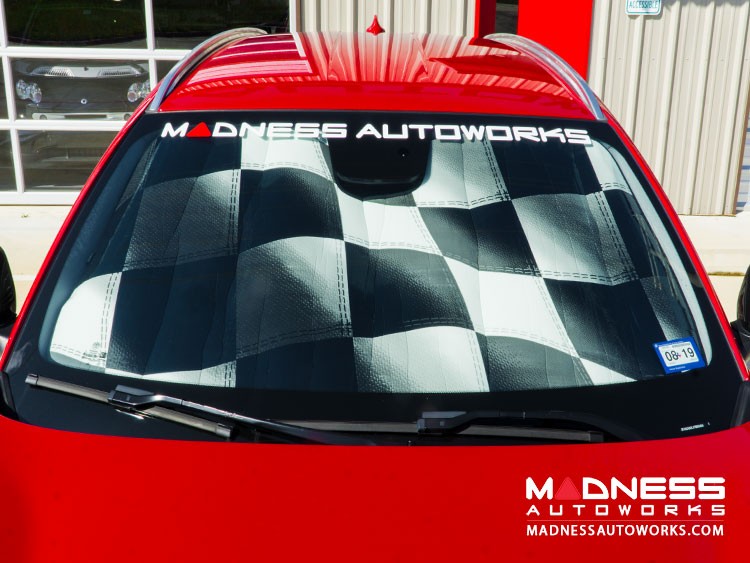Maserati Quattroporte Sun Shade/ Reflector - Racing Flag Design 